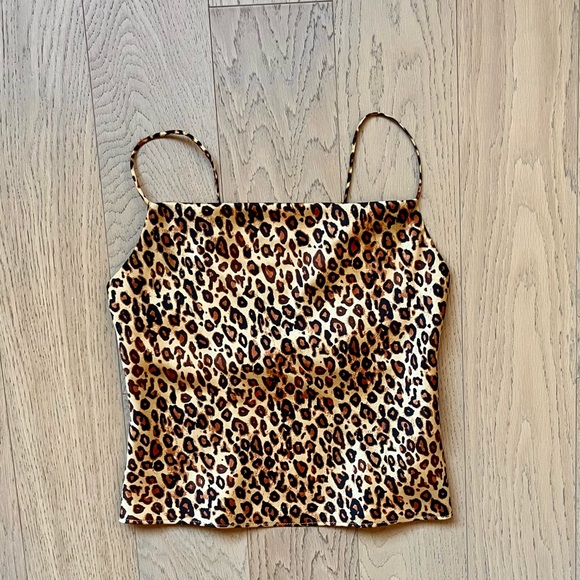 Zara Gold Chain Leopard Tank Top - Picture 4 of 7